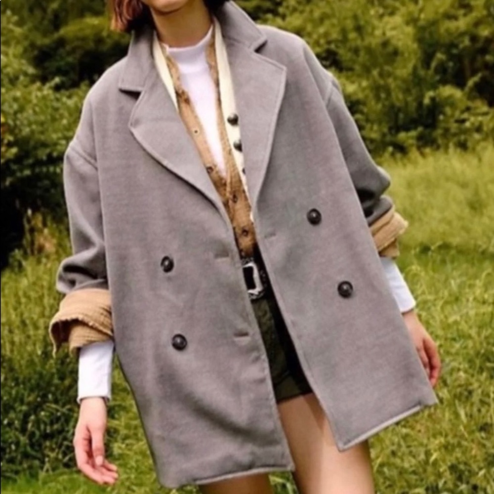 Free People Hannah Slouchy Double Breasted Blazer